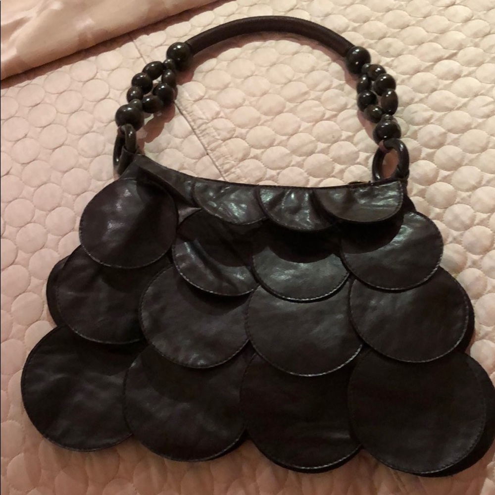 Leather zippered bag